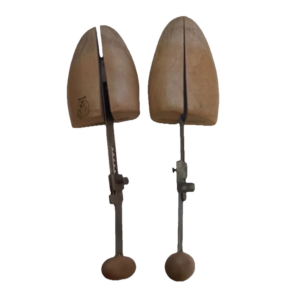 Vintage Mens florsheim Wooden Shoe Tree Stretcher Adjustable